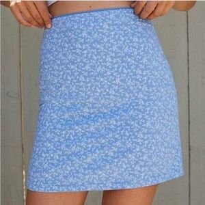 Brandy Melville Floral Mini Skirt